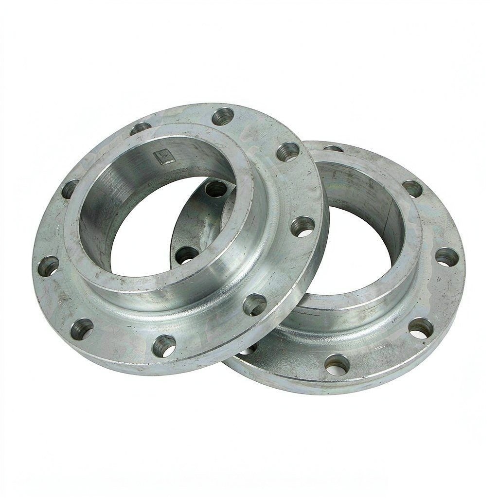 pair of steel weld-on flanges